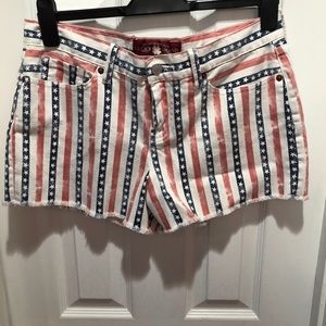 Stars and Stripes denim shorts